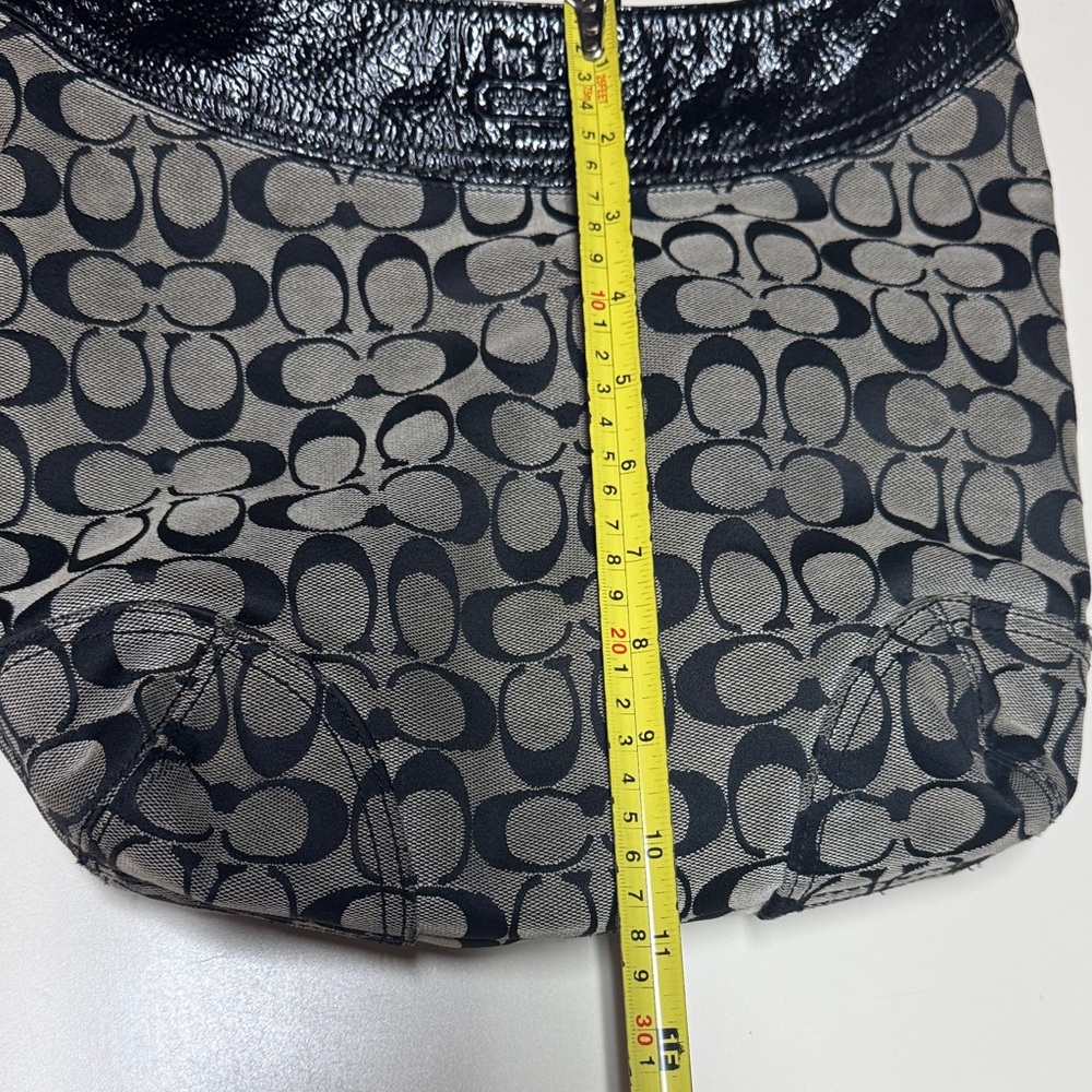 Coach Black and Gray Signature Crossbody Bag - Picture 12 of 13